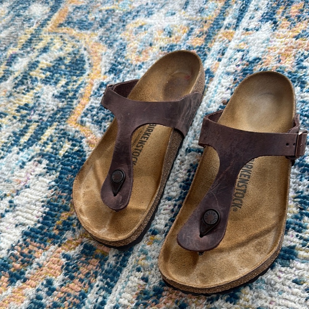 Birkenstock Dark Brown Thong Sandals